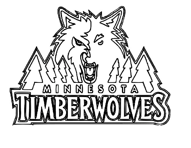 Minnesota Timberwolves Logo Coloring Page : Kids Play Color