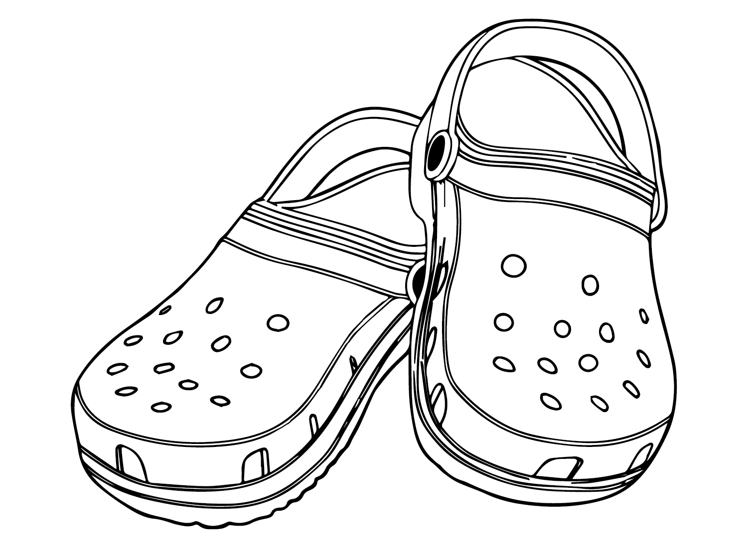 Crocs Coloring Pages - Coloring Pages For Kids And Adults