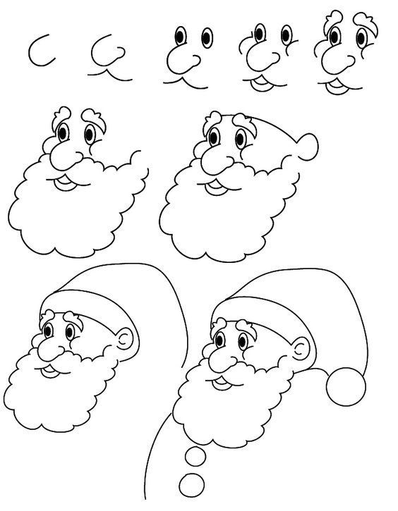 How to draw santa, Drawings and Draw