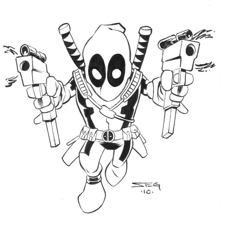 Deadpool Coloring Pages - Coloring Page