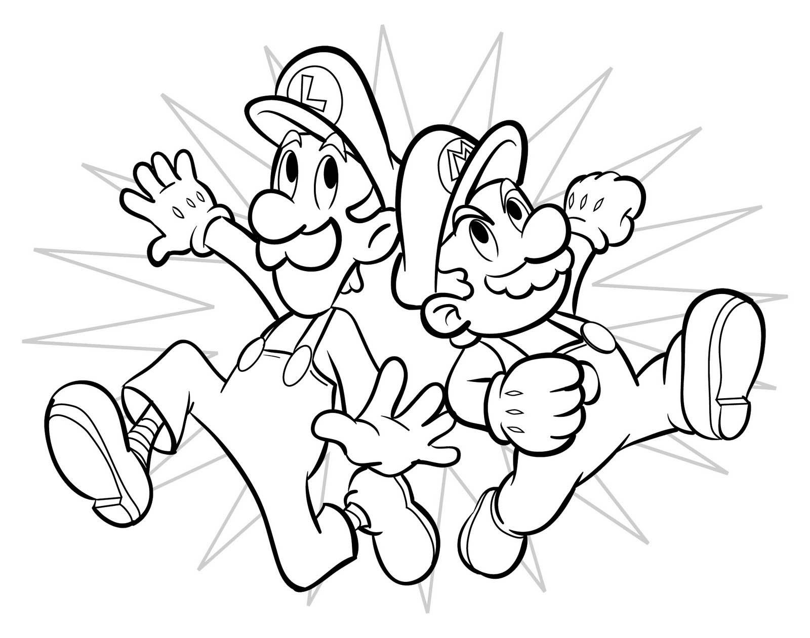 Mario Coloring Pages and Book | UniqueColoringPages
