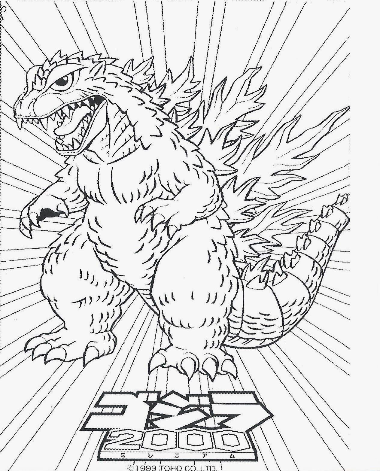Godzilla Coloring Book - Coloring Pages for Kids and for Adults