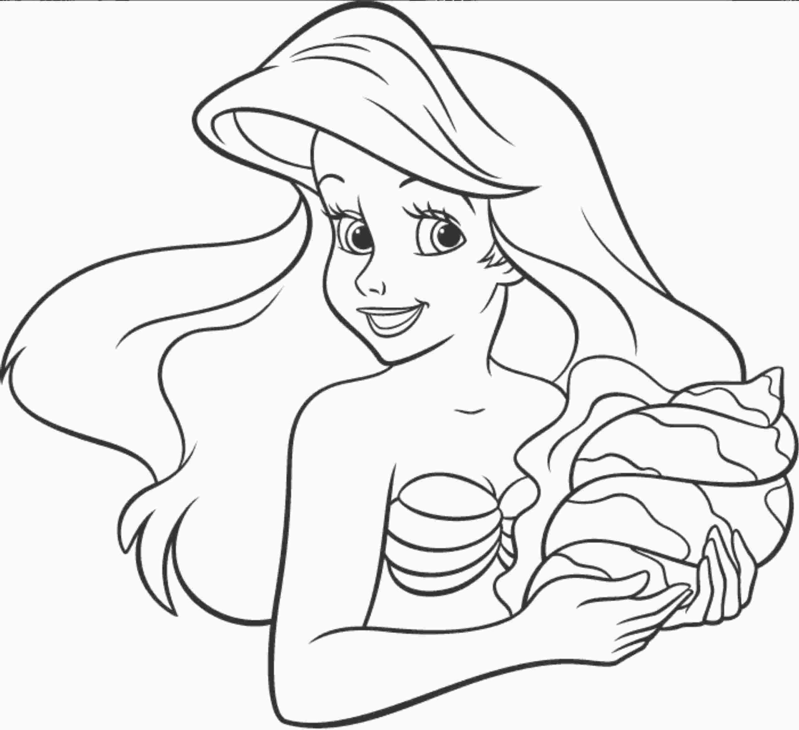 Ariel Mermaid - Coloring Pages for Kids and for Adults