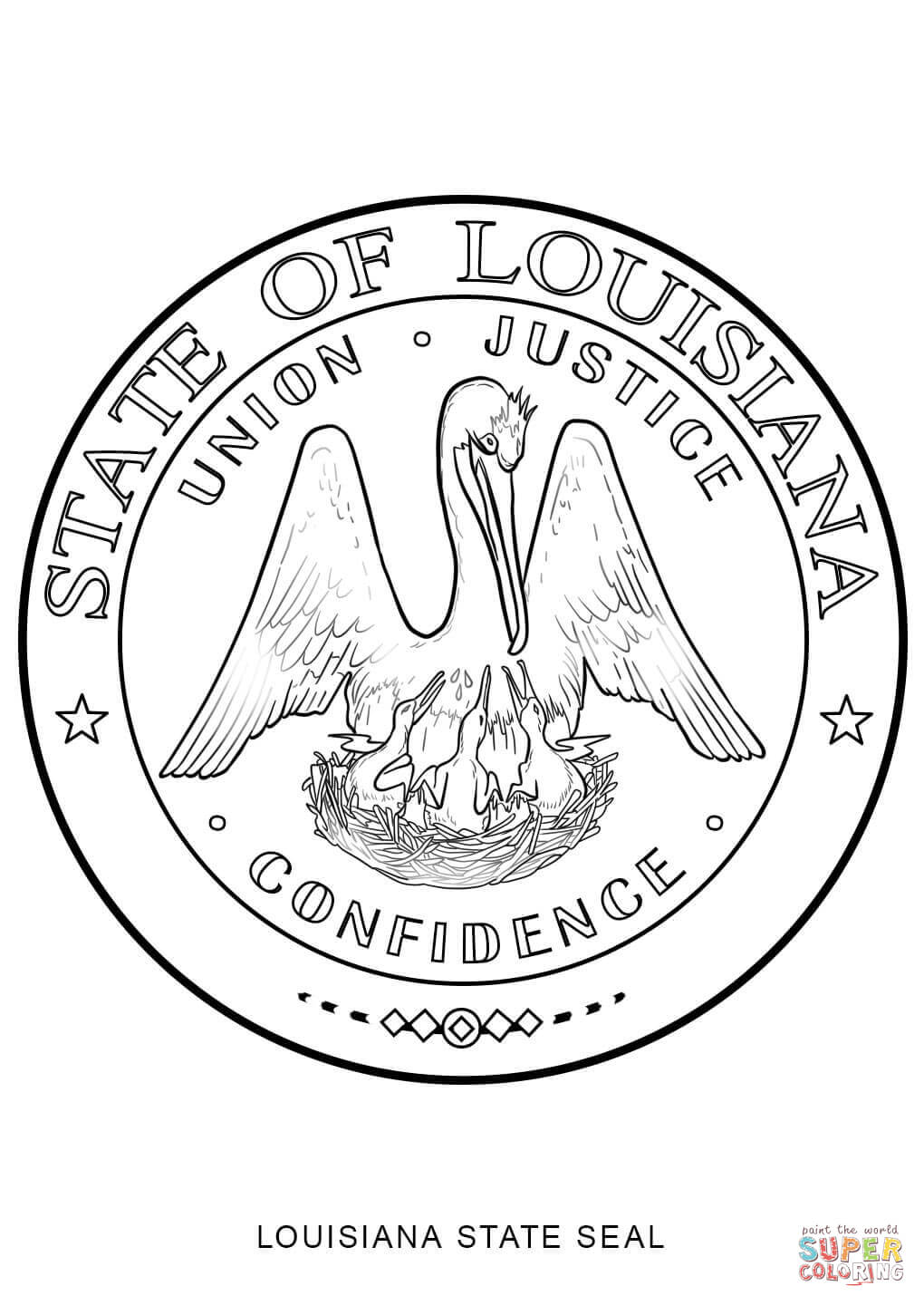 Louisiana State Flag Coloring Page {FREE Printable!} – The Art Kit