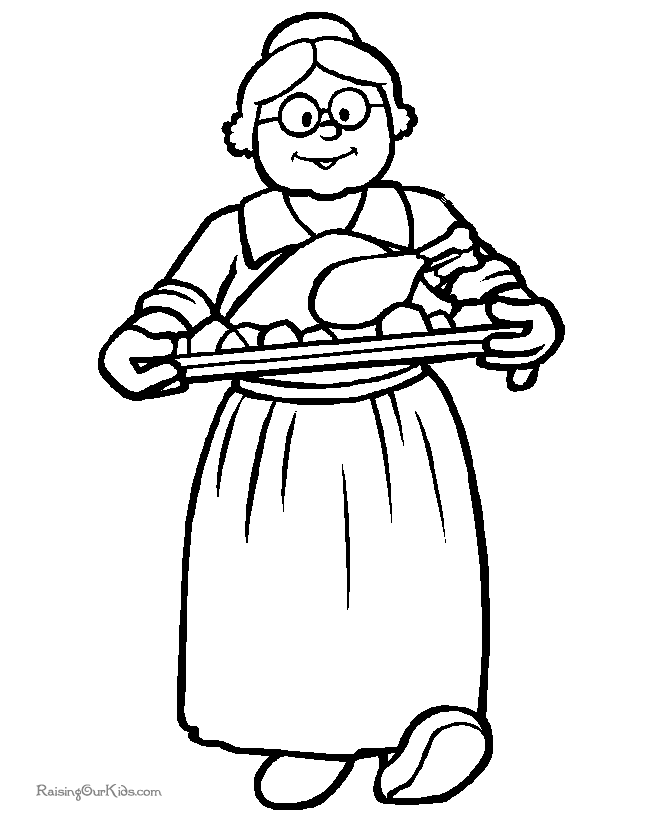 Free Thanksgiving food coloring pages 003