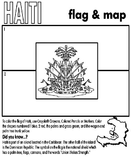 Haiti Flag Coloring Page