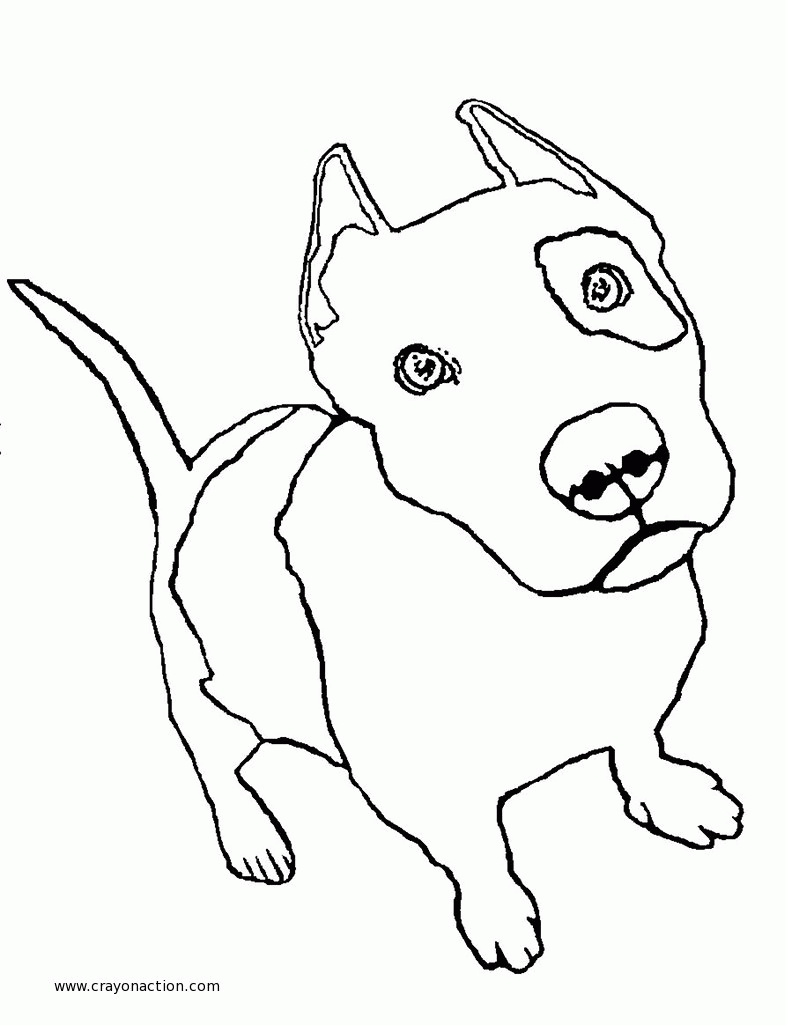 Pitbull Dog Coloring Pages Pitbull Terrier Coloring Pages. Kids ...