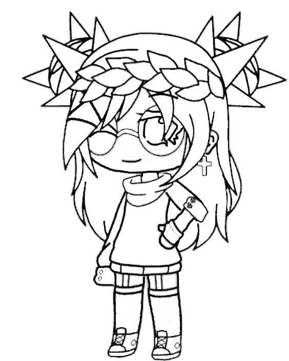 Gacha life coloring pages