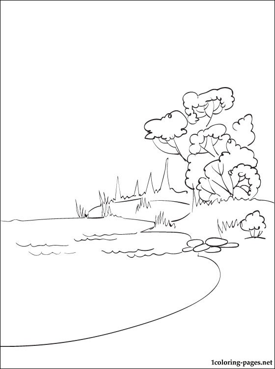 Lake coloring page | Coloring pages