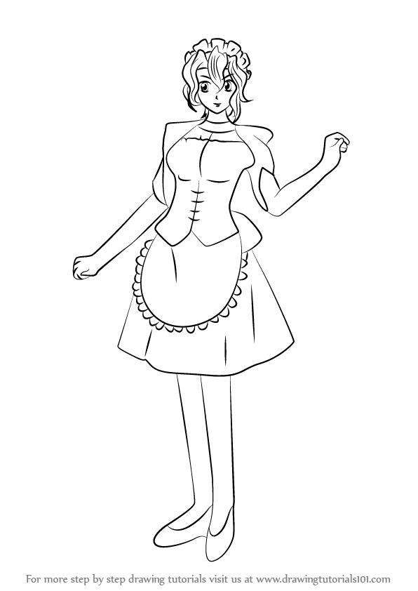 Step by Step How to Draw Erika from Kaichou wa Maid-sama! :  DrawingTutorials101.com