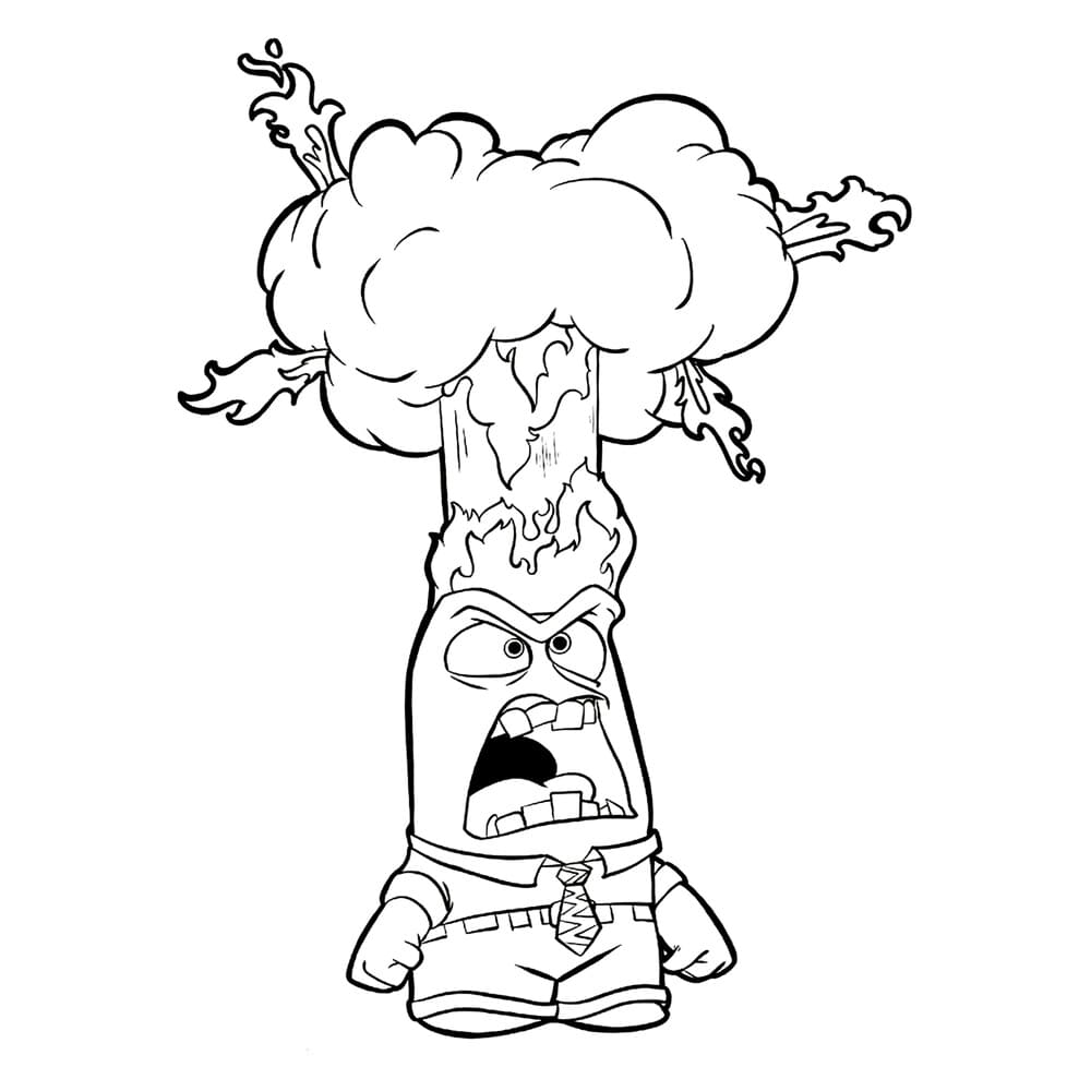 Anger from Inside Out 2 coloring page ...