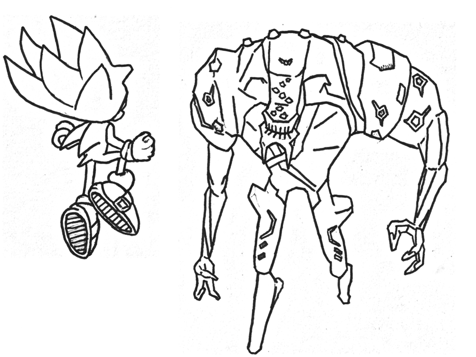 Sonic vs Giganto Coloring Page : r ...