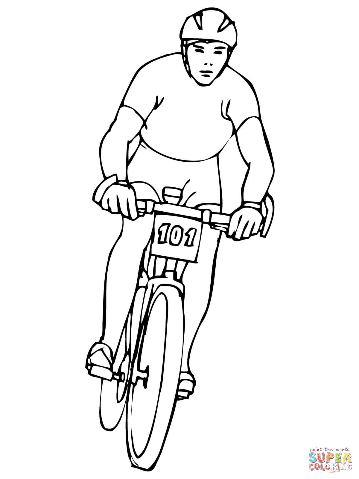 Riding Mountain Bike coloring page | Free Printable Coloring Pages