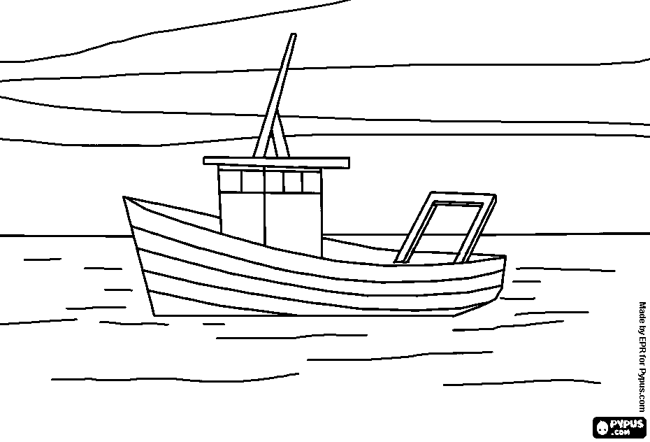 Fishing Boat Coloring Pages - GetColoringPages.com