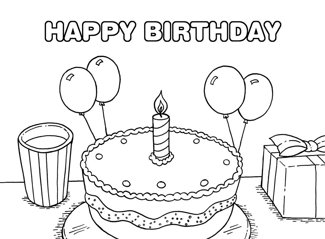 Take A Look At These Happy Birthday Coloring Pages PDF - Coloringfolder.com  | Happy birthday coloring pages, Coloring birthday cards, Birthday coloring  pages