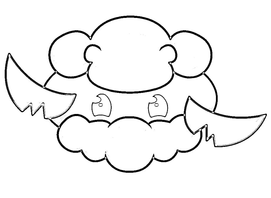 Cute Cottonee Pokemon Coloring Page - Free Printable Coloring Pages for Kids