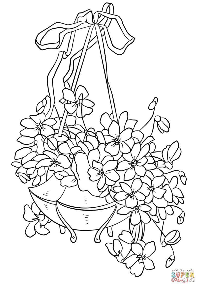 Easter Flowers coloring page | Free Printable Coloring Pages