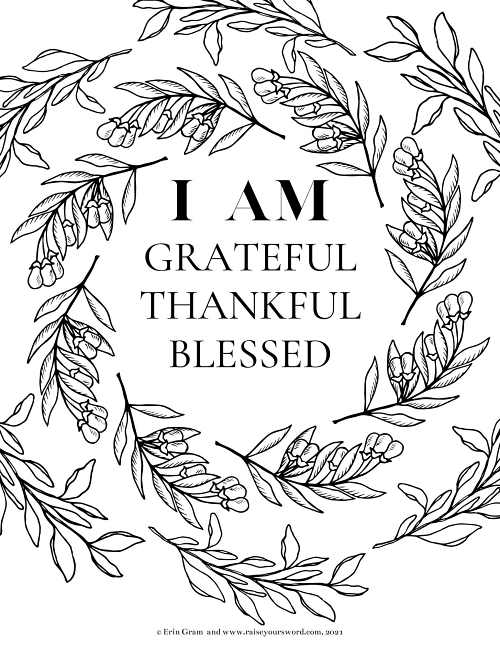 10 Printable Gratitude Coloring Pages -