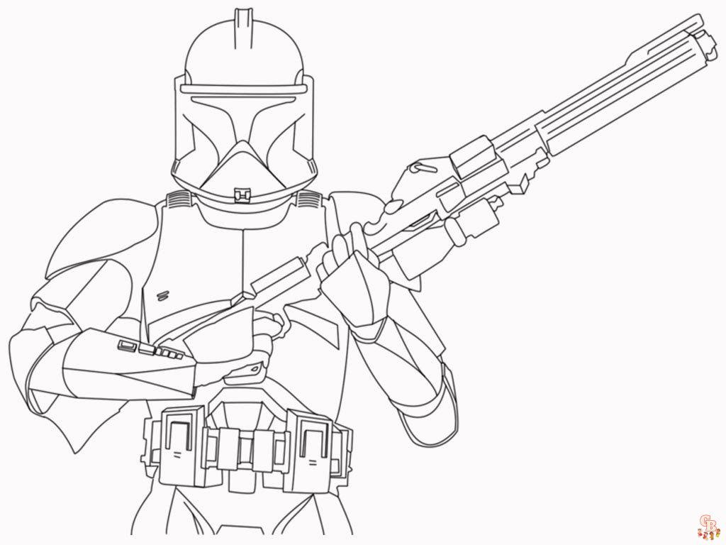 GBcoloring - Free Printable Clone Trooper Coloring Pages for Kids