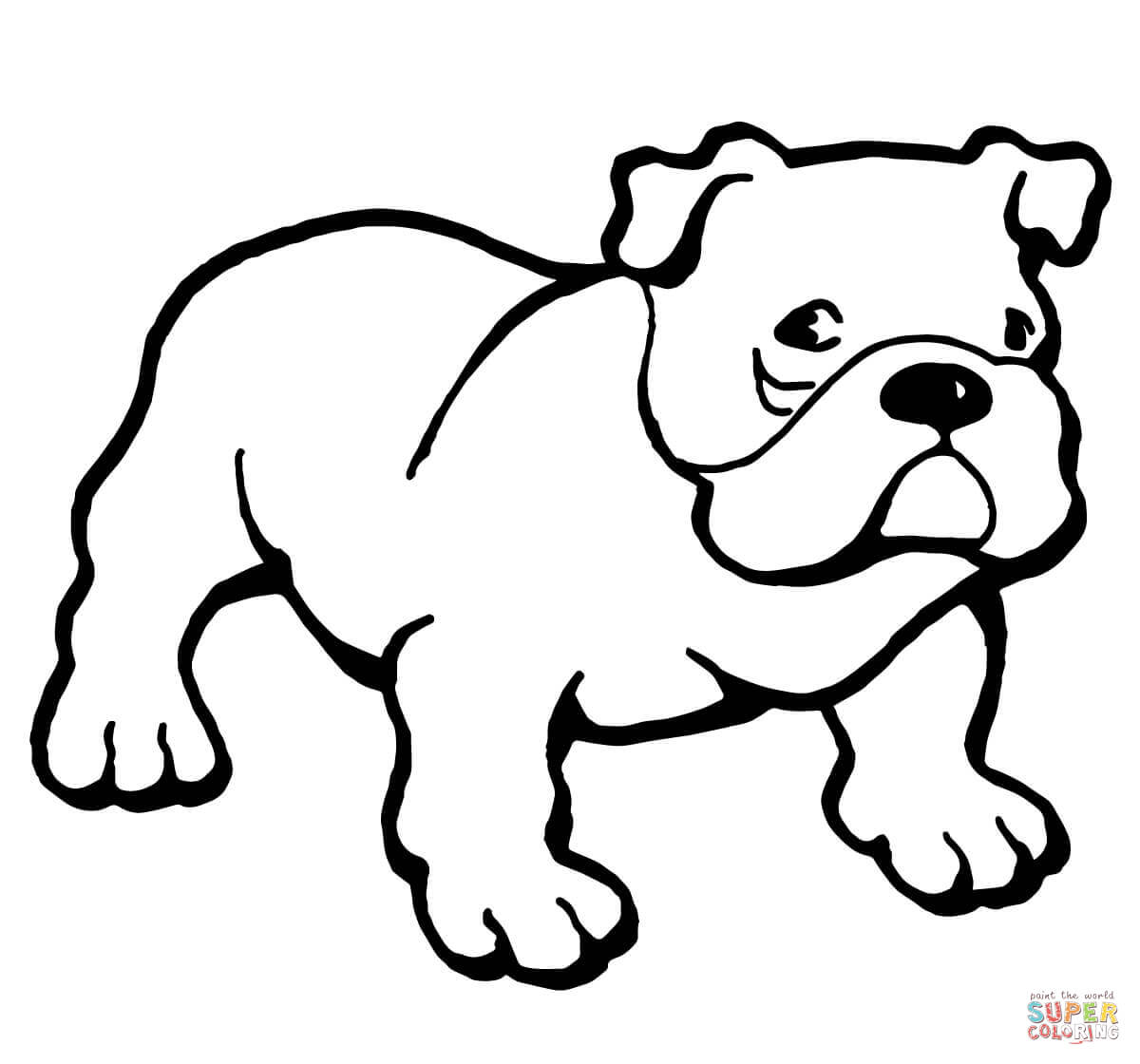 Bulldog coloring page | Free Printable Coloring Pages