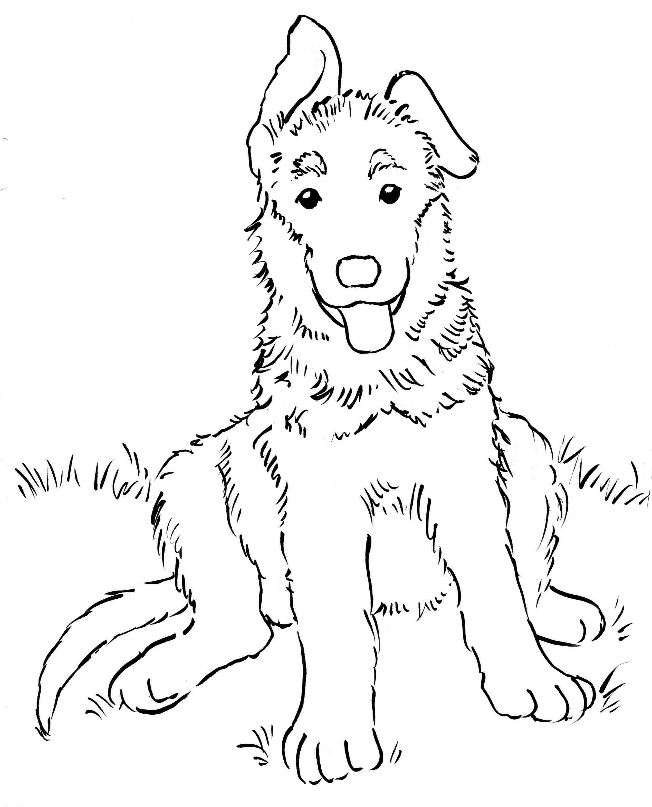 german shepherd dog coloring pages german shepherd dog ...