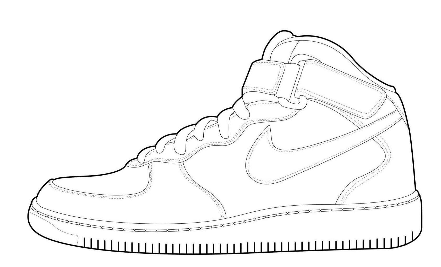 coloring ~ Nike Air Jordan Shoes Coloring Page Pages X Kb ...