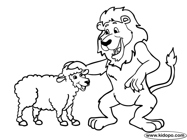 Coloring Pages Of Lion And Lamb