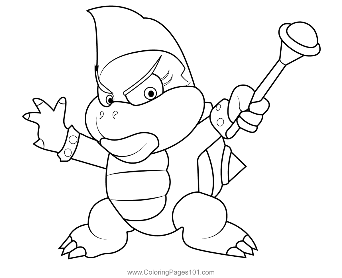 Ellen Koopalings Coloring Page for Kids - Free Koopalings Printable Coloring  Pages Online for Kids - ColoringPages101.com | Coloring Pages for Kids