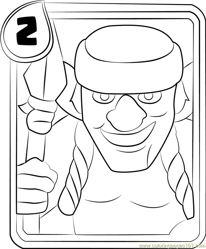 Spear Goblins Coloring Page for Kids - Free Clash Royale Printable Coloring  Pages Online for Kids - ColoringPages101.com | Coloring Pages for Kids