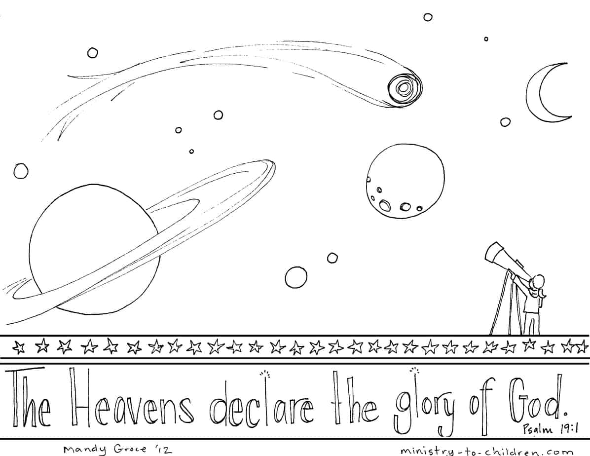 Psalm 19 Coloring Page 