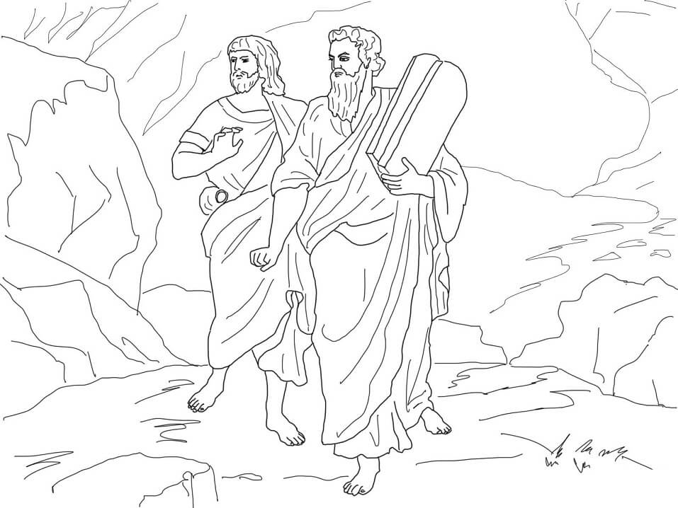 Ten Commandments 2 Coloring Page - Free Printable Coloring Pages for Kids