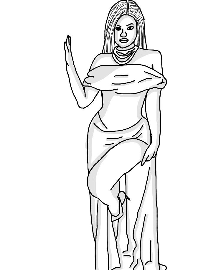 Kylie Jenner Outline Sketch | Páginas para colorir, Colorir