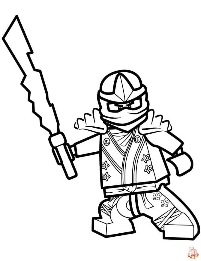 Ninjago Kai Coloring Pages Free Printable and Easy to Print