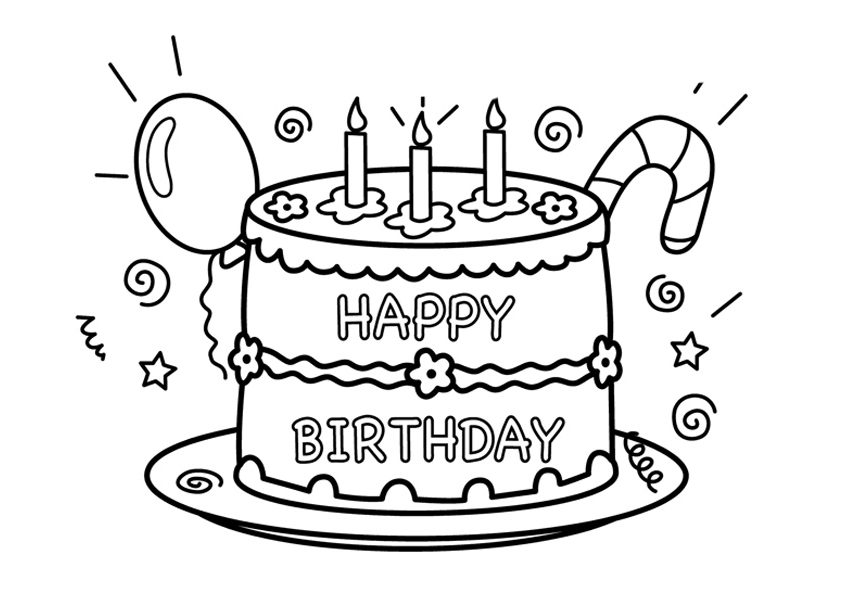 Birthday Coloring Pages - Free Printable Coloring Pages for Kids