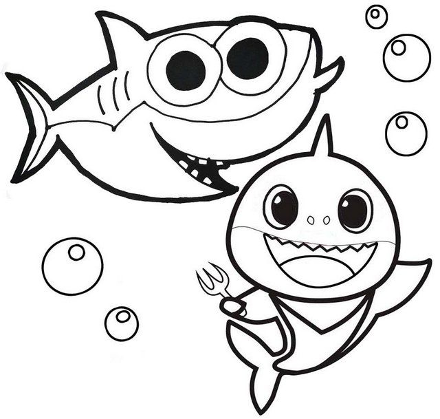 12 Best Baby Shark Pinkfong Coloring Sheets for Children | Shark coloring  pages, Baby coloring pages, Baby shark