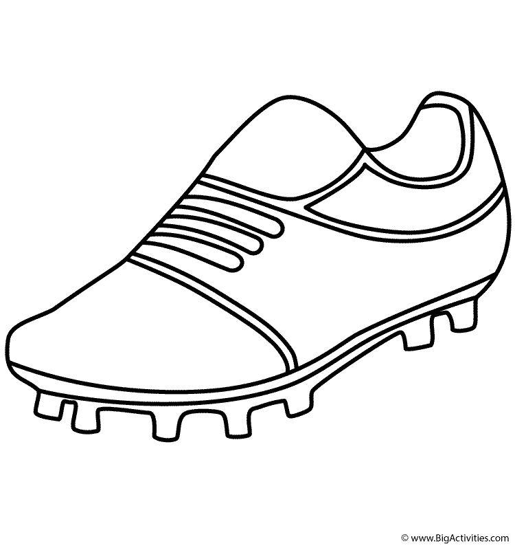 Soccer Shoe - Coloring Page (Sports)