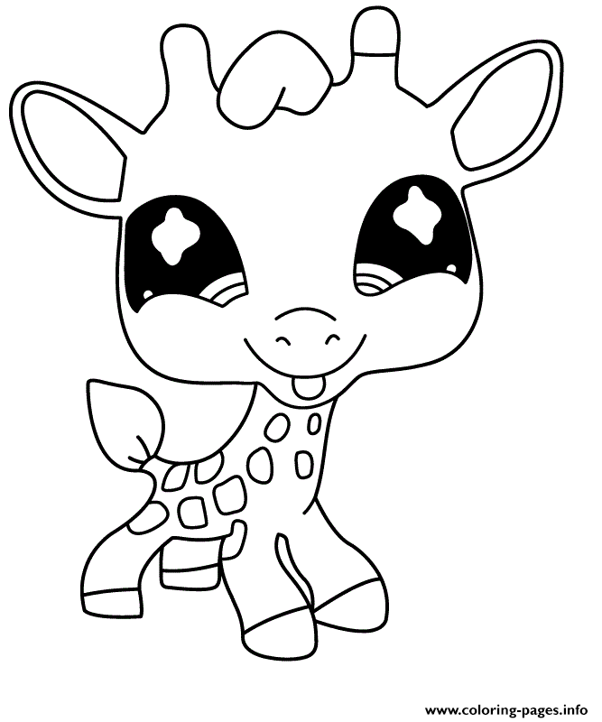 Print littlest pet shop giraffe Coloring pages