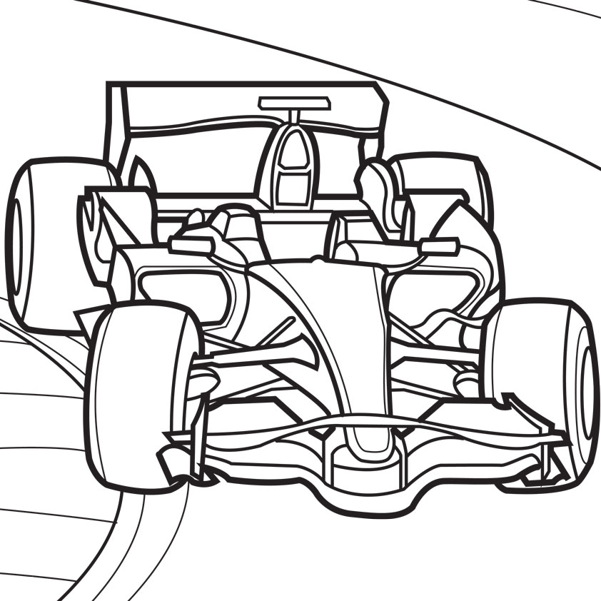 Race Car Track Coloring Page - Get ...