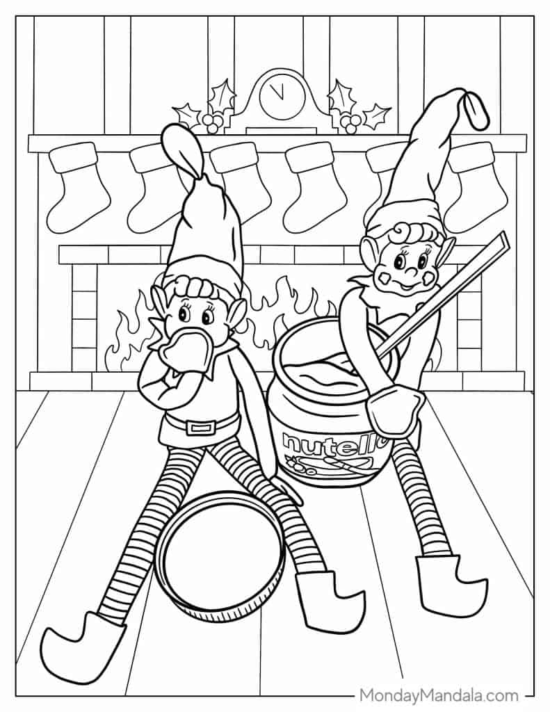 26 Elf On The Shelf Coloring Pages ...