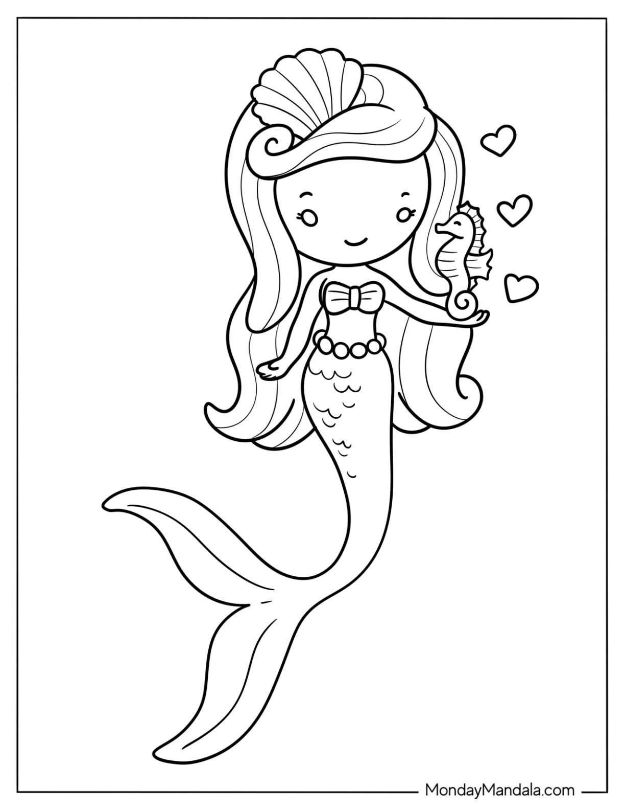 67 Mermaid Coloring Pages (Free PDF Printables)