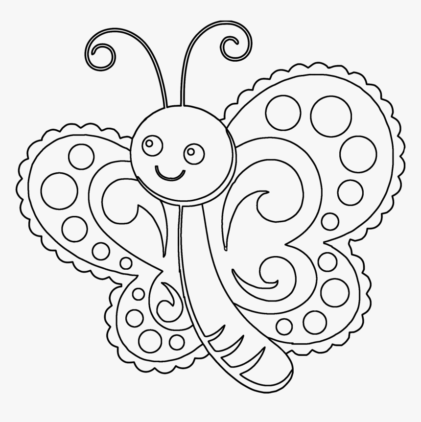 Free Butterfly Coloring Page - Butterfly Coloring Pages Png, Transparent  Png , Transparent Png Image - PNGitem