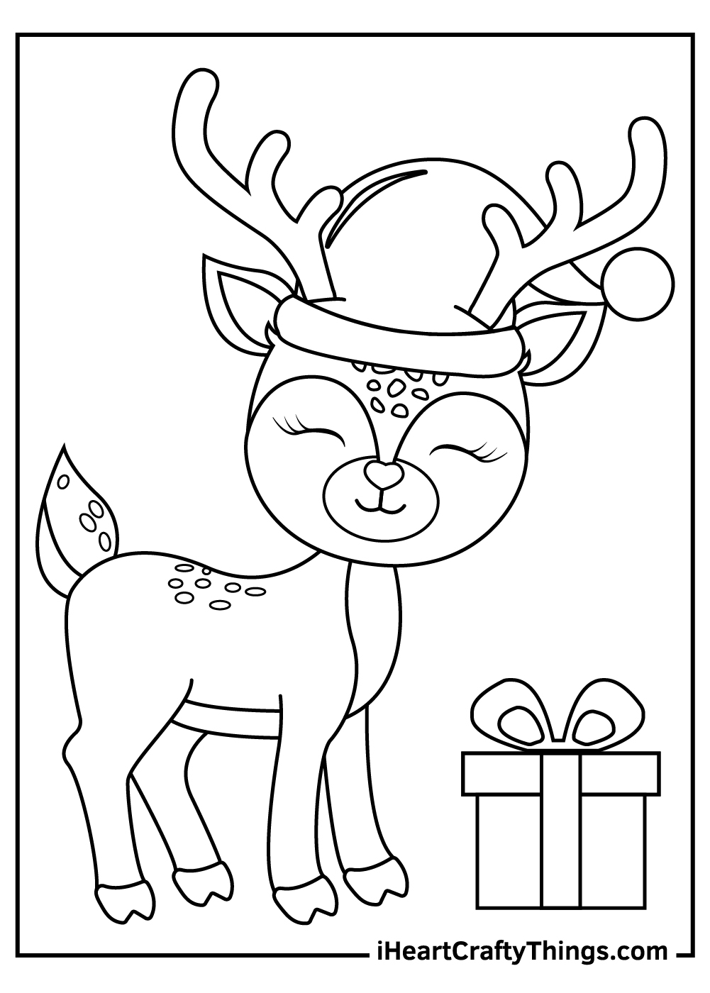 Christmas Reindeers Coloring Pages (100% Free Printables)