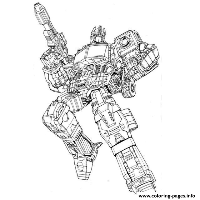 Transformers Optimus Coloring page ...