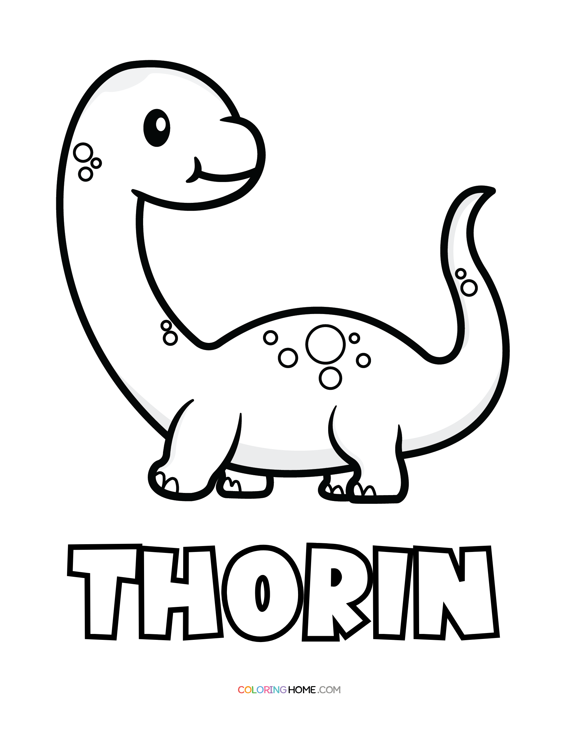 Thorin dinosaur coloring page