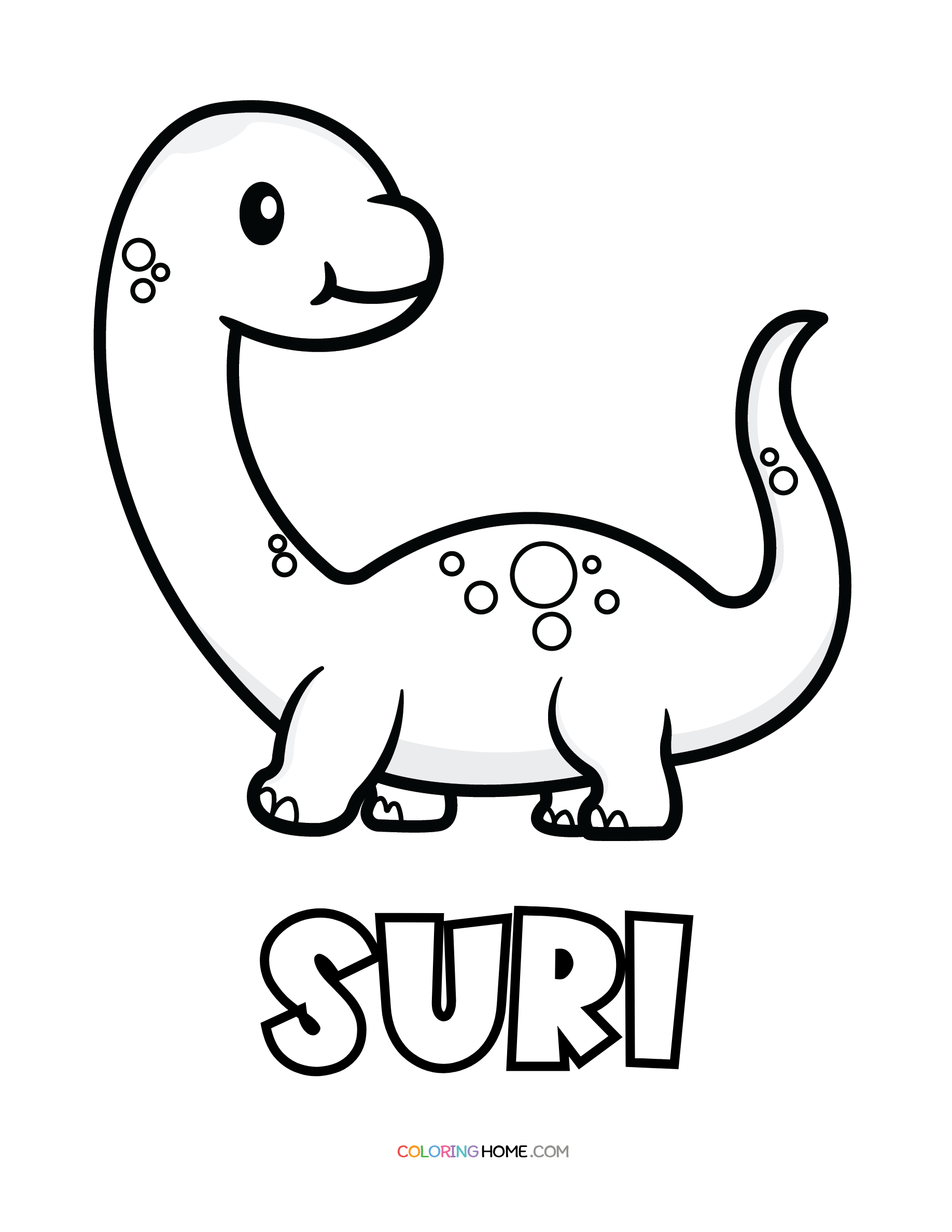 Suri dinosaur coloring page