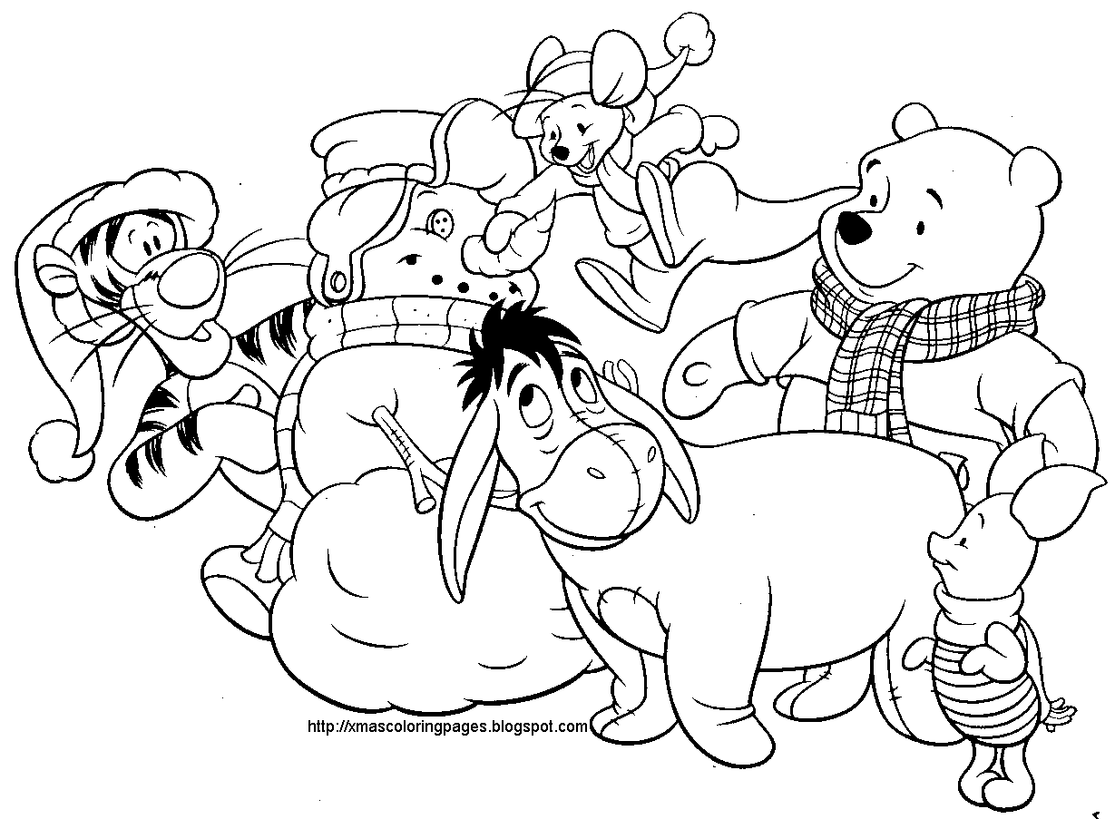 XMAS COLORING PAGES