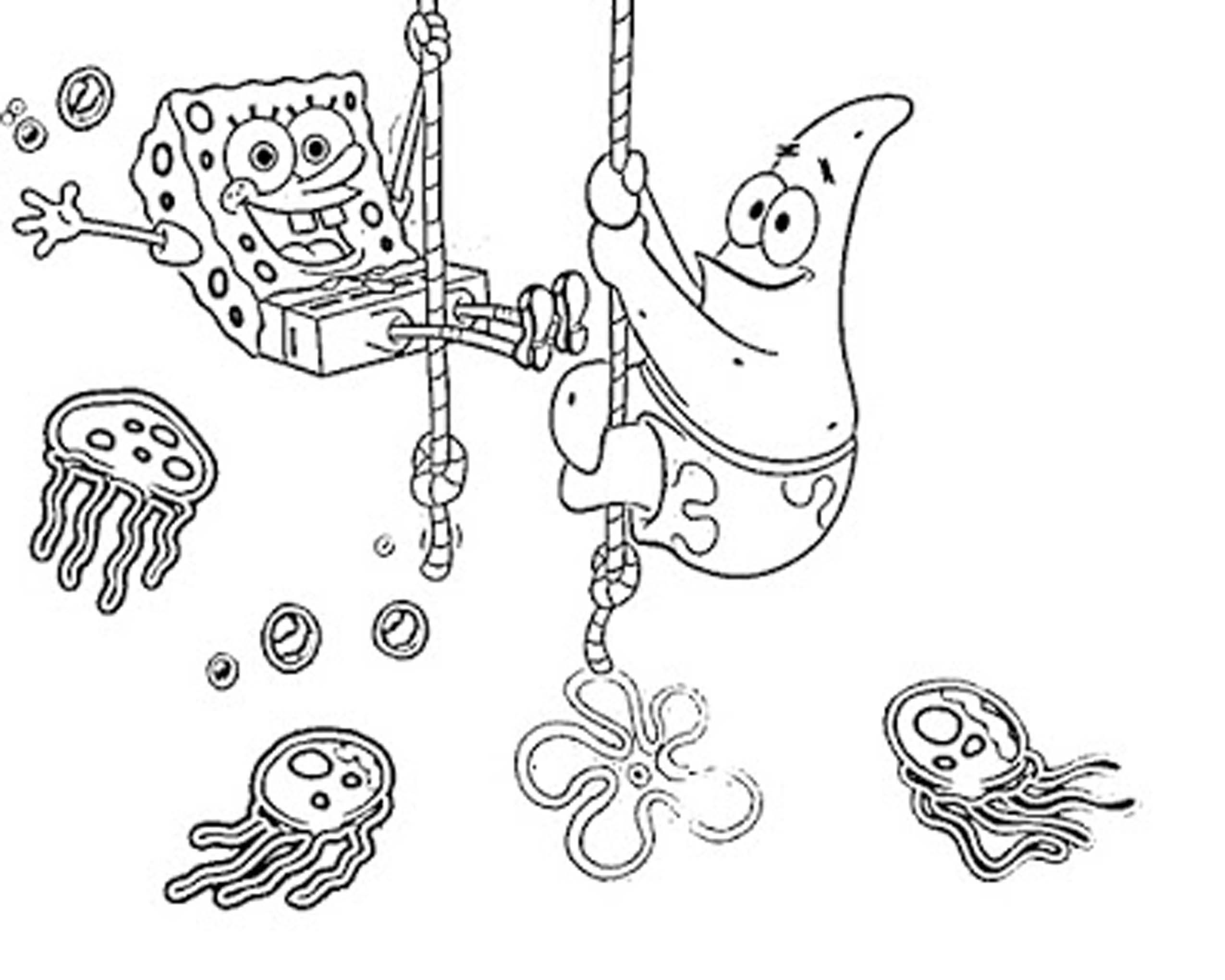 spongebob coloring pages for kids - Printable Kids Colouring Pages