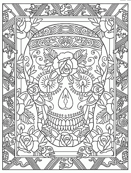 Day Of The Dead - Coloring Pages for Kids and for Adults