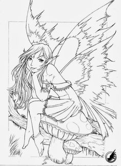 Fairy For Adults - Coloring Pages for Kids and for Adults