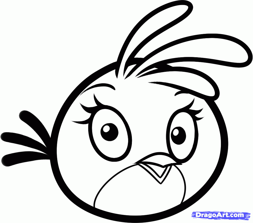 Pink Angry Bird Coloring Pages | Cooloring.com